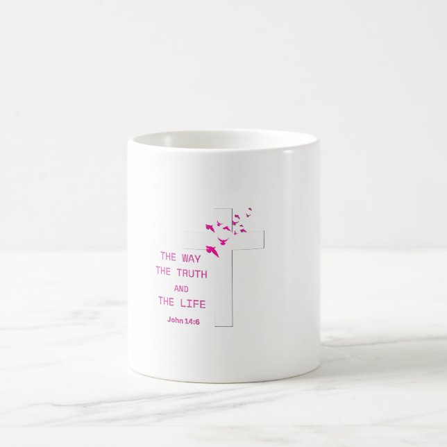 Caneca De Café Jesus é o caminho, a verdade e a vida! (Centro)
