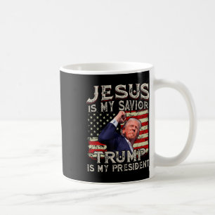 Caneca De Café Jesus é o meu salvador é o meu presidente american