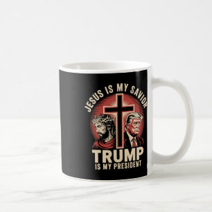 Caneca De Café Jesus é o meu salvador, traga o meu presidente, Co