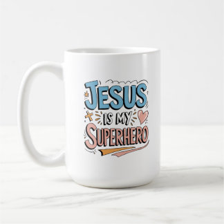 Caneca De Café Jesus é o meu super-herói, Christian Faith