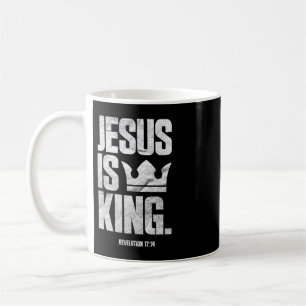 Caneca De Café Jesus é o rei cristão das escrituras de Bíblia