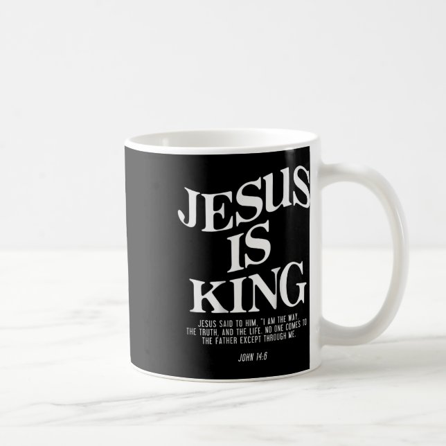 Caneca De Café Jesus é o rei Jesus João 146 Figurino Cristão (em (Direita)