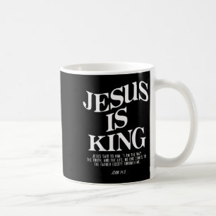 Caneca De Café Jesus é o rei John Bíblia verso religioso cristão