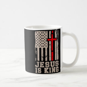 Caneca De Café Jesus É Rei Cristo Senhor Patriótico Cristão Ameri