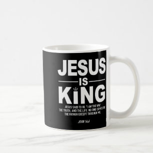 Caneca De Café Jesus É Rei Fé Religiosa Deus Cristão Homens