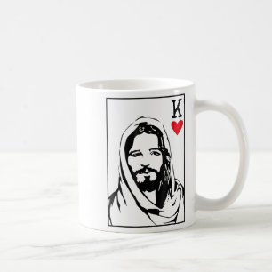 Caneca De Café Jesus É Rei Jesus Rei Dos Corações Cartão Cristão