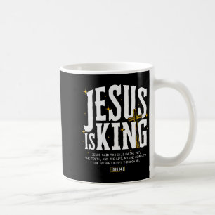 Caneca De Café Jesus é Rei Versículo Bíblico João 14_6 Cristão De