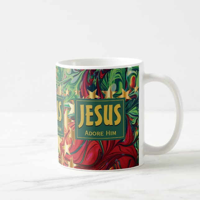 Caneca De Café JESUS Elogia Culto Adore FAZ Natal (Direita)