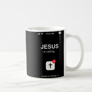 Caneca De Café Jesus engraçado está chamando Humor religioso cris