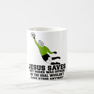 Caneca De Café Jesus engraçado salvar