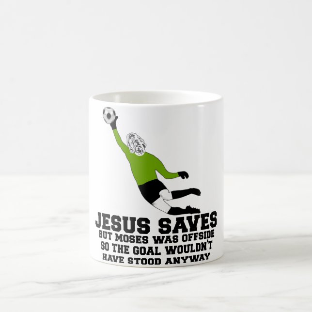 Caneca De Café Jesus engraçado salvar (Centro)