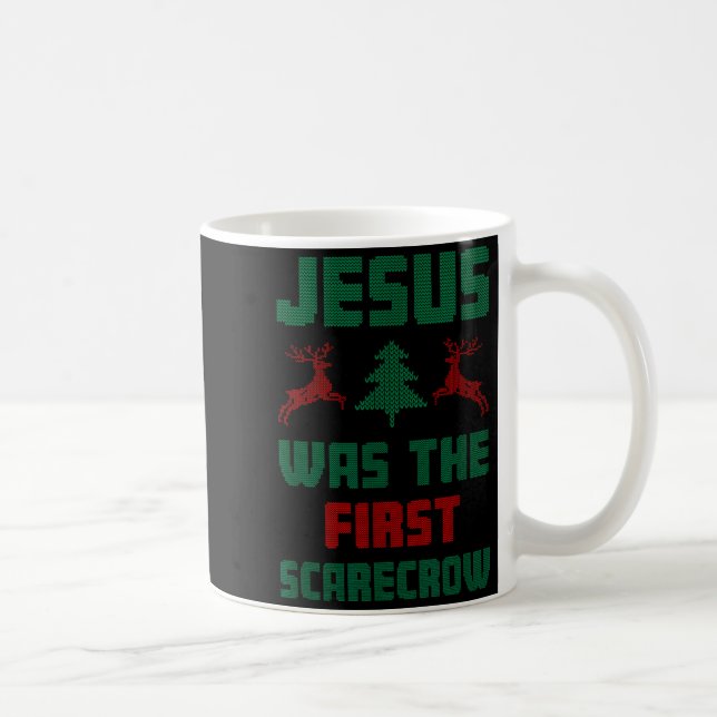 Caneca De Café Jesus Foi o Primeiro Suéter Feio Estilo Espantalho (Direita)