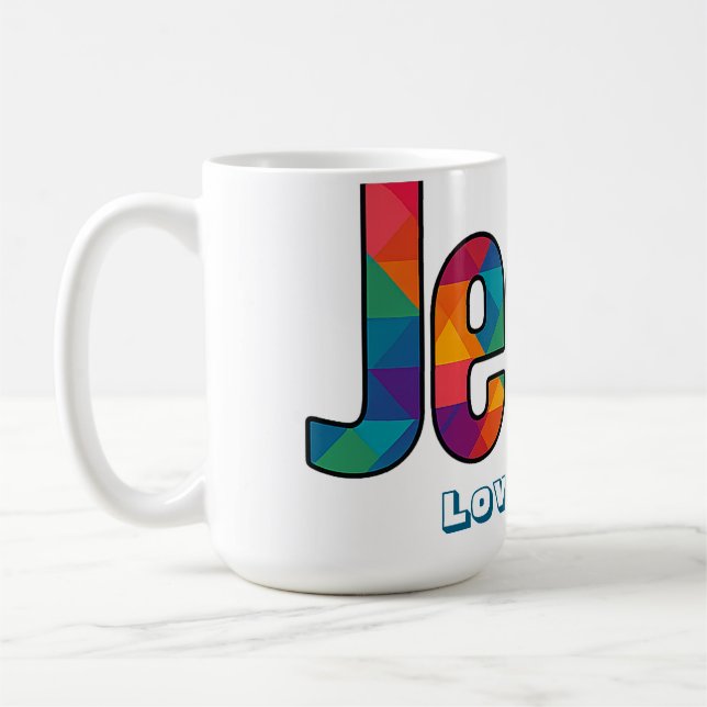 Caneca De Café Jesus geometric pattern  (Esquerda)