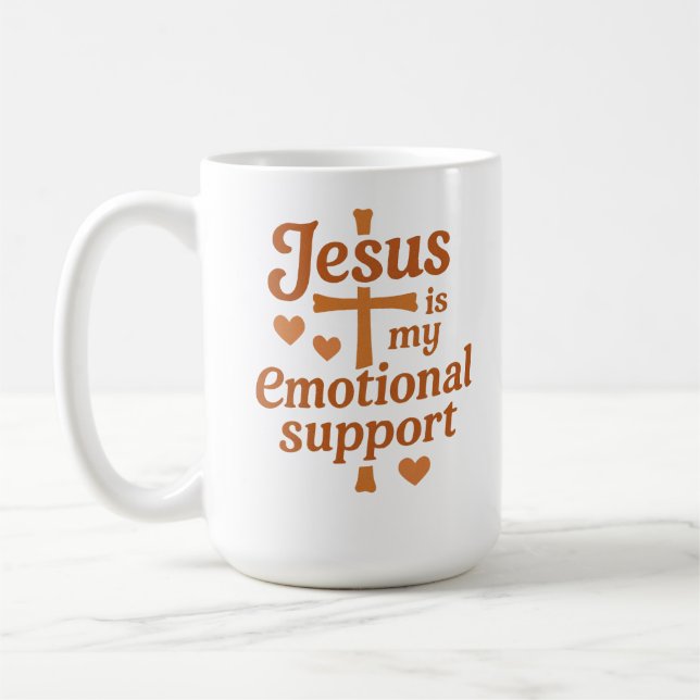 Caneca De Café Jesus is my Emotional Support (Esquerda)
