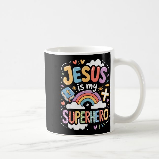 Caneca De Café Jesus Is My Superhero  (Direita)