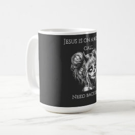 Caneca De Café Jesus Is on Another Phone – Succubus Backup