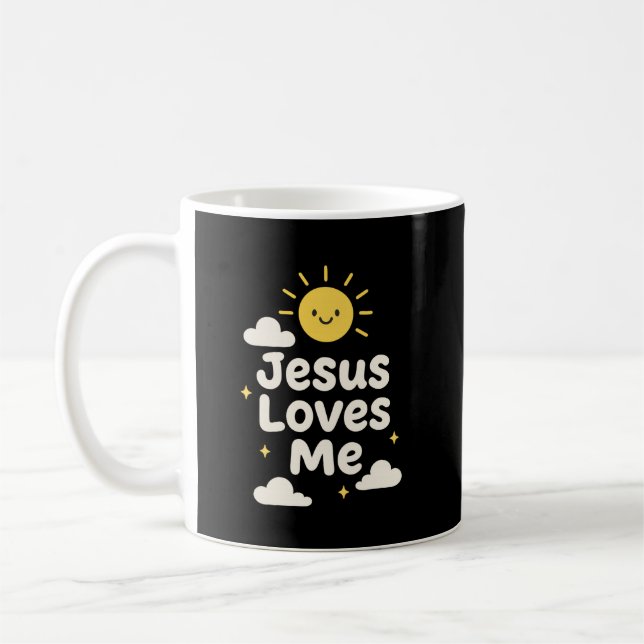 Caneca De Café Jesus Loves Me Christian Mug (Esquerda)