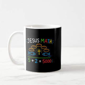 Caneca De Café Jesus Matemática 2 Peixes 5 Pães Alimenta Os 5000