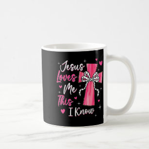 Caneca De Café Jesus Me Ama, Isso Eu Sei Deus Religioso Cristão