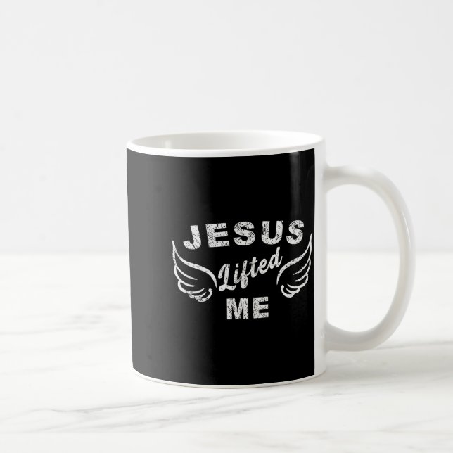 Caneca De Café Jesus Me Levantou - Edgy Baseado na Fé Cristã _1  (Direita)
