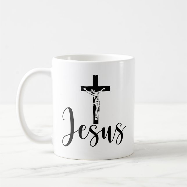 Caneca De Café Jesus Na Cruz (Esquerda)