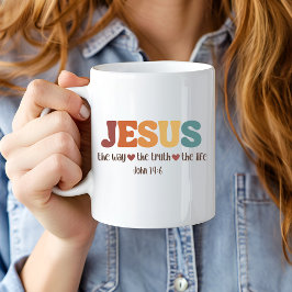 Caneca De Café Jesus O Caminho, A Verdade, A Cama Cristã