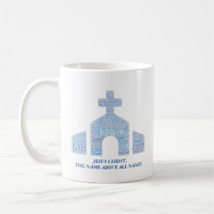 Caneca De Café JESUS O NOME ACIMA DE TODOS OS NOMES Bíblia Verse