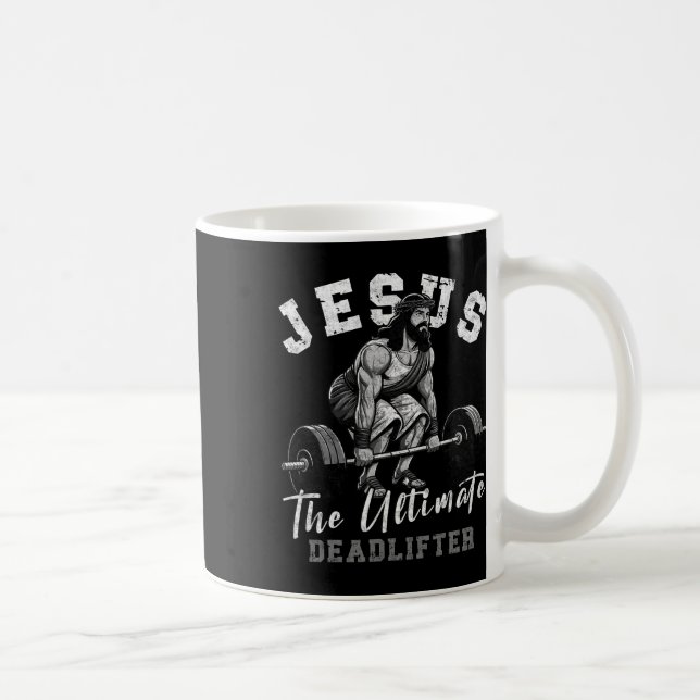 Caneca De Café Jesus, O Último Trabalho Cristão Engraçado Do Dead (Direita)