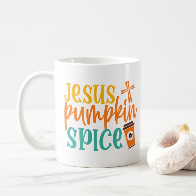 Caneca De Café Jesus Pumpkin Spice (Com Donut)