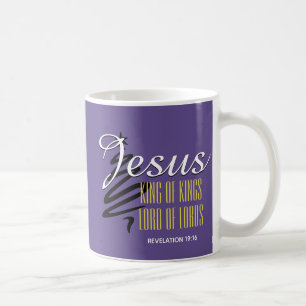 Caneca De Café JESUS REI DE KINGS Purple Christmas
