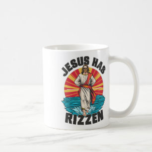 Caneca De Café Jesus Ressuscitou Desenho de Roupa Engraçado Domin