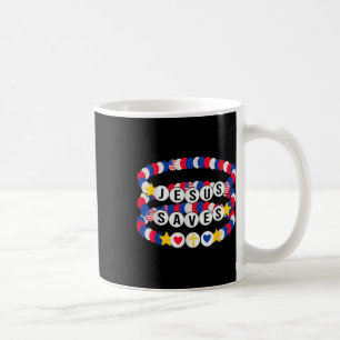 Caneca De Café Jesus Salva as Braceletes Cristãs Patriotas Dos Eu