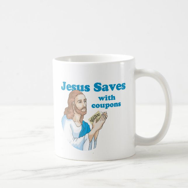 Caneca De Café Jesus salva com cupons (Direita)