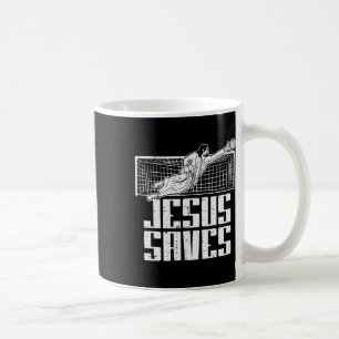 Caneca De Café Jesus Salva Futebol Futebol Cristão Goleiro Gol