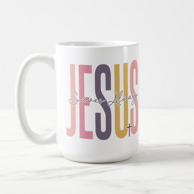 Caneca De Café Jesus salva sempre (Esquerda)