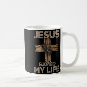 Caneca De Café Jesus Salvou Minha Vida Cruz Cristã Deus Fé Bíblia