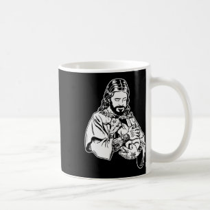 Caneca De Café Jesus segurando Baphomet cabra Oculto Tatuagem Sat