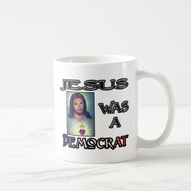 Caneca De Café Jesus seria uma Democrata (branca) (Direita)