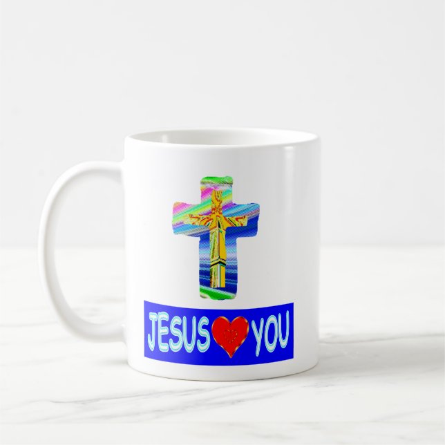 Caneca De Café Jesus Te Ama (Esquerda)