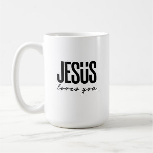 CANECA DE CAFÉ JESUS TE AMA CRISTÃO