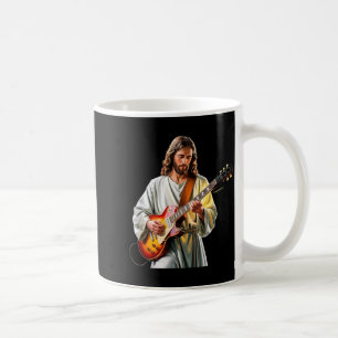 Caneca De Café Jesus Toca Violão - Cristão Engraçado Toca Rocks C
