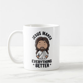 Caneca De Café Jesus Torna tudo melhor
