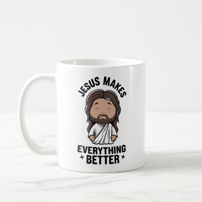 Caneca De Café Jesus Torna tudo melhor (Esquerda)