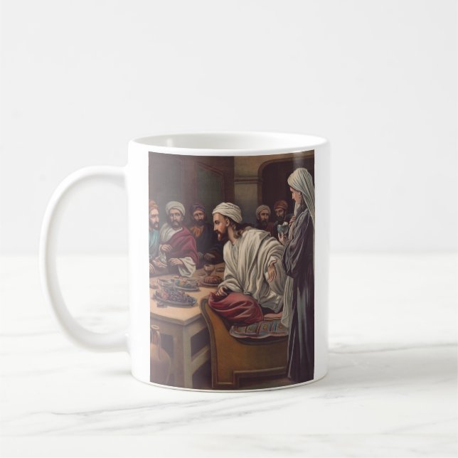 Caneca De Café Jesus ungido em Betânia (Esquerda)