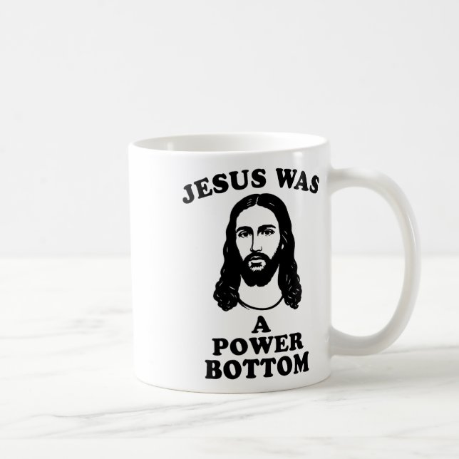 Caneca De Café Jesus Was A Power Bottom Funny Pride Christmas Gag (Direita)