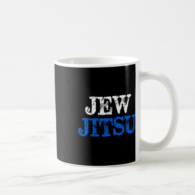 Caneca De Café Jew Jitsu Funny Jewate Karate Holiday Pun (Direita)