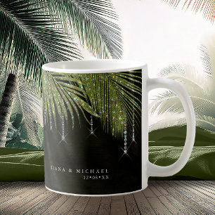 Caneca De Café Jewel Palm Leaf Green ID830