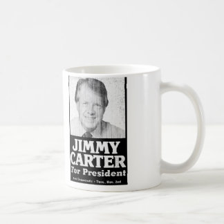 Caneca De Café Jimmy Carter afligiu preto e branco