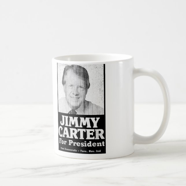Caneca De Café Jimmy Carter afligiu preto e branco (Direita)