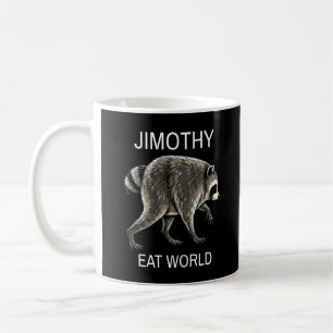 Caneca De Café Jimothy Eat World Guaxinim Viral Engraçado